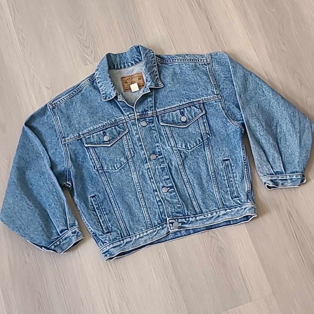 GAP Vintage Classic Blue Denim Trucker Jacket XXL men's Cotton Casual Everyday